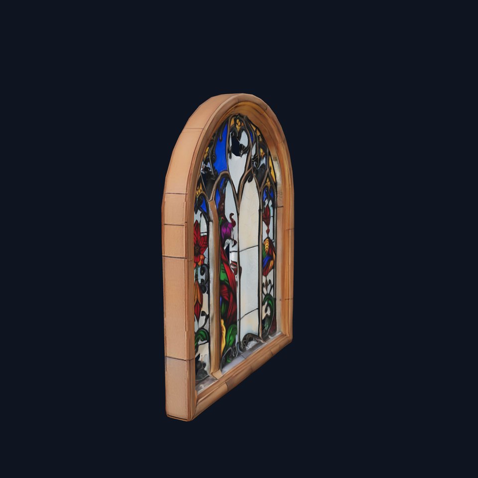 Colorful Stained Glass Window model pack
